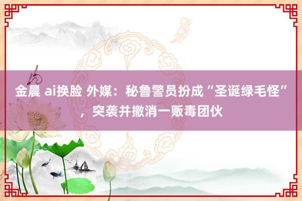 金晨 ai换脸 外媒：秘鲁警员扮成“圣诞绿毛怪”，突袭并撤消一贩毒团伙