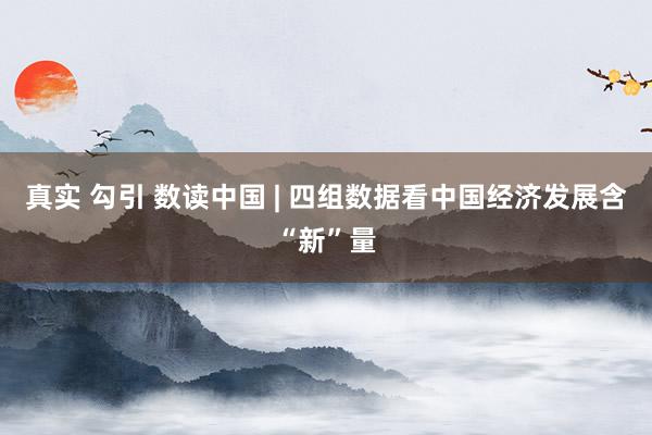 真实 勾引 数读中国 | 四组数据看中国经济发展含“新”量