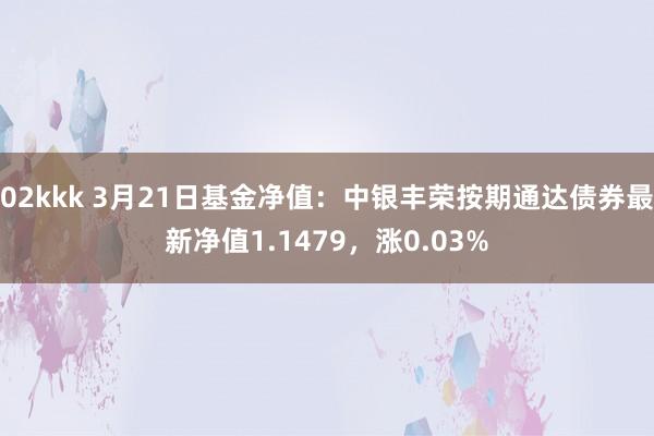 02kkk 3月21日基金净值：中银丰荣按期通达债券最新净值1.1479，涨0.03%