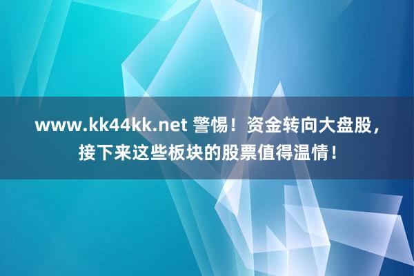 www.kk44kk.net 警惕！资金转向大盘股，接下来这些板块的股票值得温情！