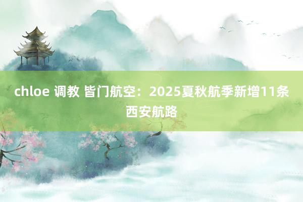 chloe 调教 皆门航空：2025夏秋航季新增11条西安航路