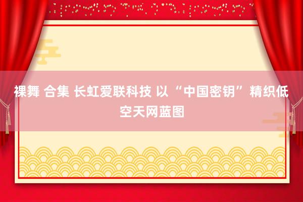 裸舞 合集 长虹爱联科技 以 “中国密钥” 精织低空天网蓝图