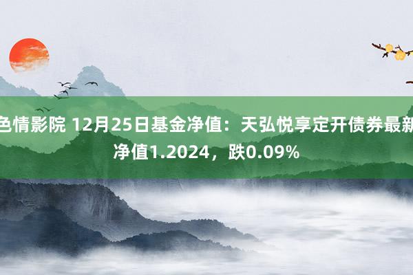 色情影院 12月25日基金净值：天弘悦享定开债券最新净值1.2024，跌0.09%