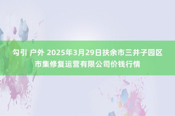 勾引 户外 2025年3月29日扶余市三井子园区市集修复运营有限公司价钱行情