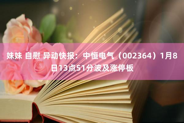 妹妹 自慰 异动快报：中恒电气（002364）1月8日13点51分波及涨停板