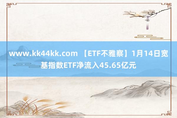 www.kk44kk.com 【ETF不雅察】1月14日宽基指数ETF净流入45.65亿元