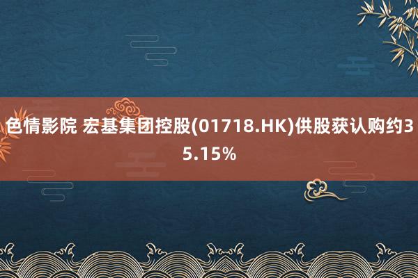 色情影院 宏基集团控股(01718.HK)供股获认购约35.15%