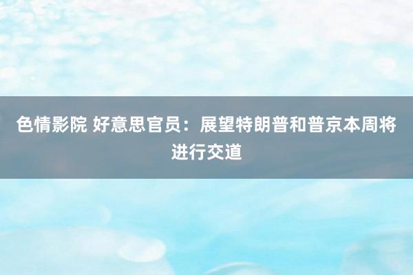 色情影院 好意思官员：展望特朗普和普京本周将进行交道